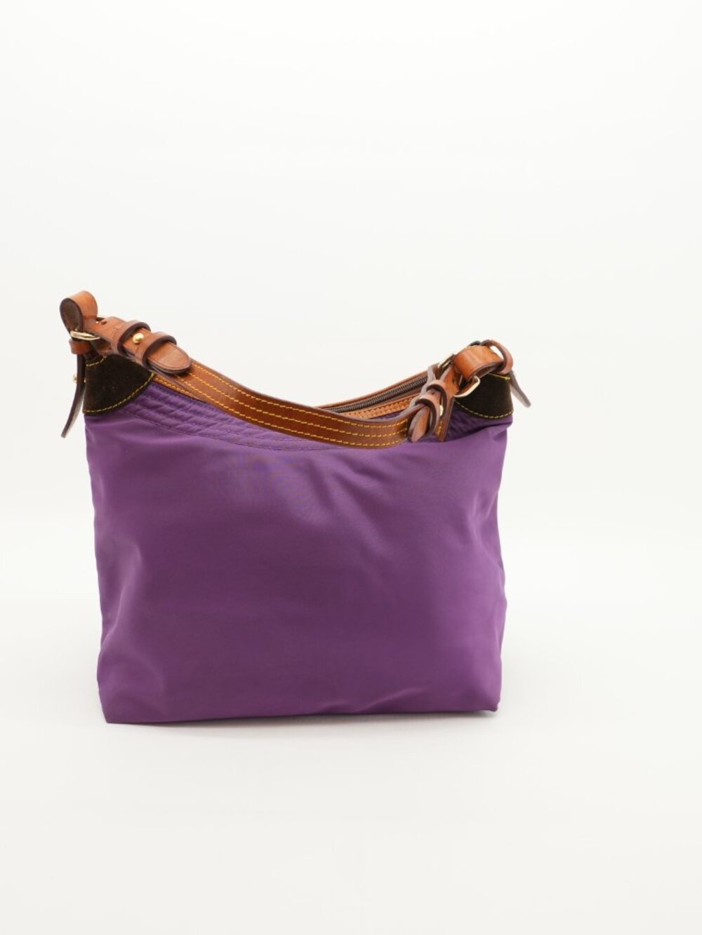 Dooney & Bourke Purple Canvas And Leather Colorful Shoulder Bag Tote - Picture 13 of 16